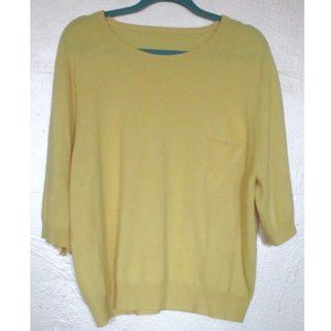 Mustard Yellow Cashmere Sweater Size Large